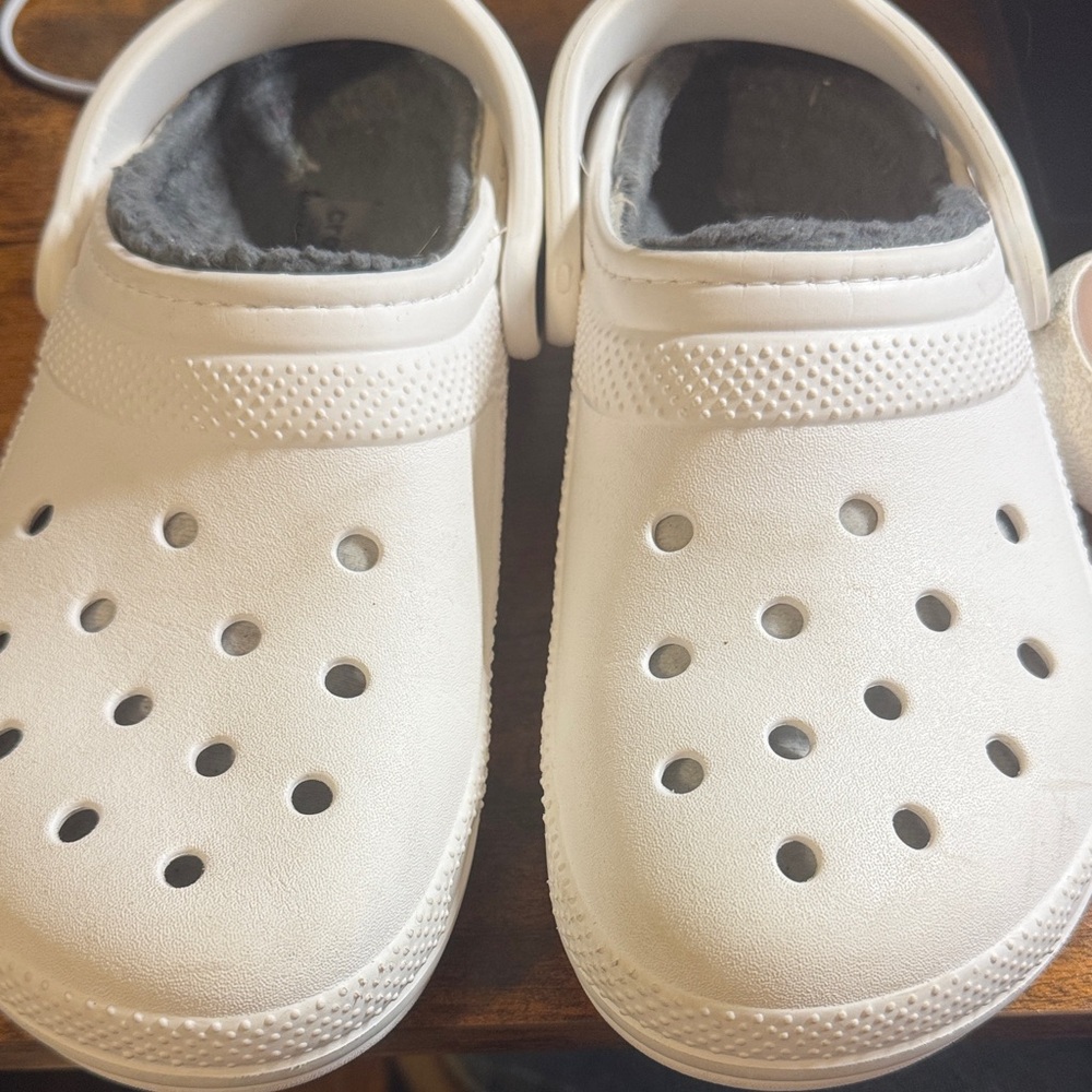 White croc Clogs